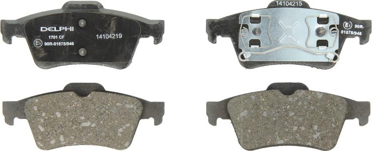 Delphi LP1701 — Zestaw klocków hamulcowych, hamulce tarczowe