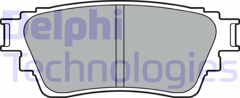 Delphi LP3408 — Zestaw klocków hamulcowych, hamulce tarczowe