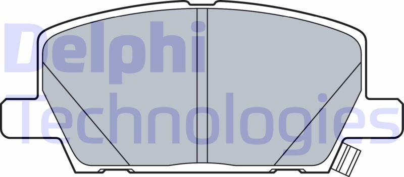 Delphi LP3482 — Zestaw klocków hamulcowych, hamulce tarczowe