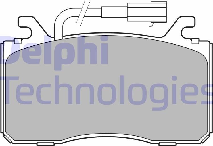 Delphi LP3435 — Zestaw klocków hamulcowych, hamulce tarczowe