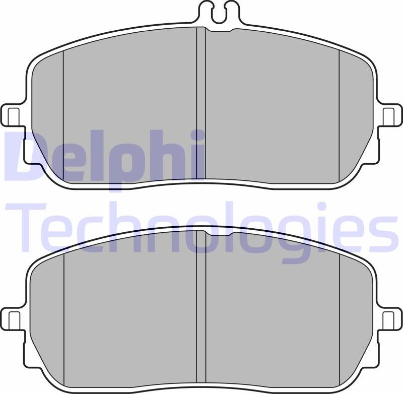 Delphi LP3437 — Zestaw klocków hamulcowych, hamulce tarczowe