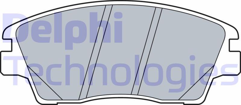 Delphi LP3519 — Zestaw klocków hamulcowych, hamulce tarczowe