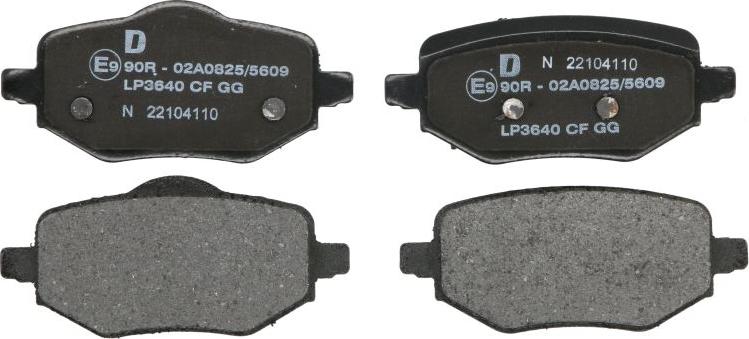 Delphi LP3640 — Zestaw klocków hamulcowych, hamulce tarczowe