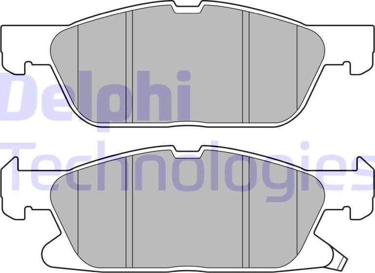 Delphi LP3643 — Zestaw klocków hamulcowych, hamulce tarczowe