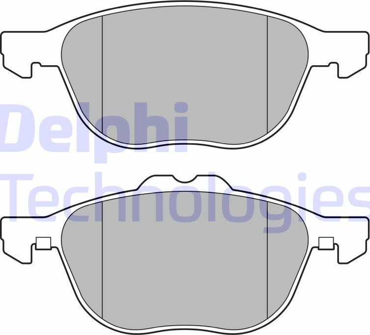 Delphi LP3650 — Zestaw klocków hamulcowych, hamulce tarczowe