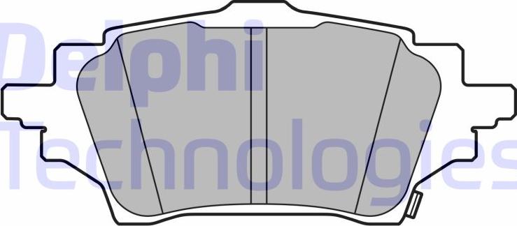 Delphi LP3608 — Zestaw klocków hamulcowych, hamulce tarczowe