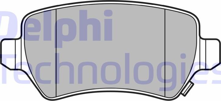Delphi LP3615 — Zestaw klocków hamulcowych, hamulce tarczowe