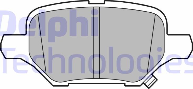 Delphi LP3611 — Zestaw klocków hamulcowych, hamulce tarczowe