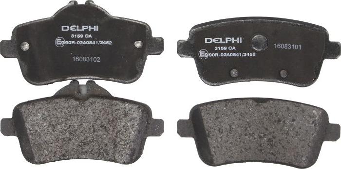Delphi LP3159 — Zestaw klocków hamulcowych, hamulce tarczowe
