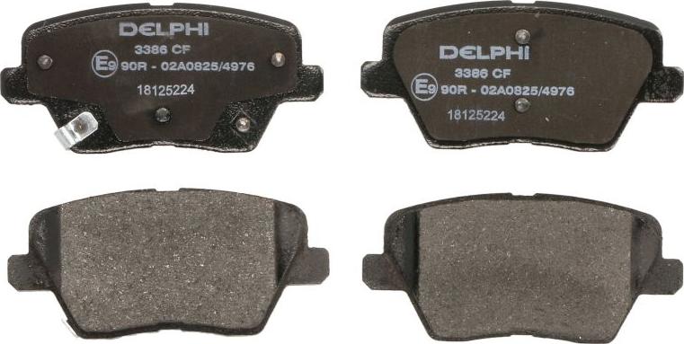 Delphi LP3386 — Zestaw klocków hamulcowych, hamulce tarczowe