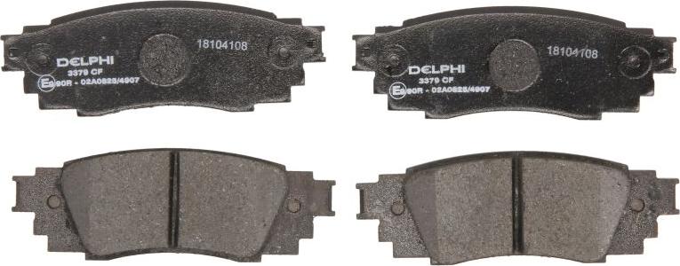 Delphi LP3379 — Zestaw klocków hamulcowych, hamulce tarczowe