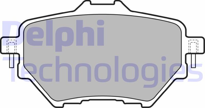 Delphi LP2505 — Zestaw klocków hamulcowych, hamulce tarczowe