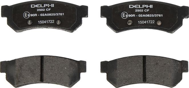 Delphi LP2502 — Zestaw klocków hamulcowych, hamulce tarczowe