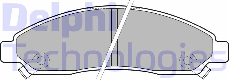Delphi LP2037 — Zestaw klocków hamulcowych, hamulce tarczowe