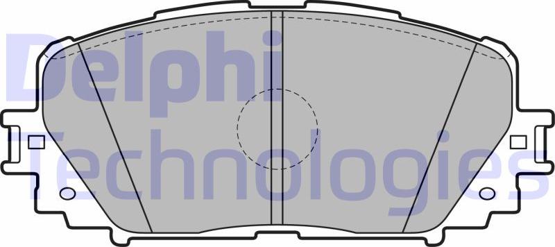 Delphi LP2123 — Zestaw klocków hamulcowych, hamulce tarczowe