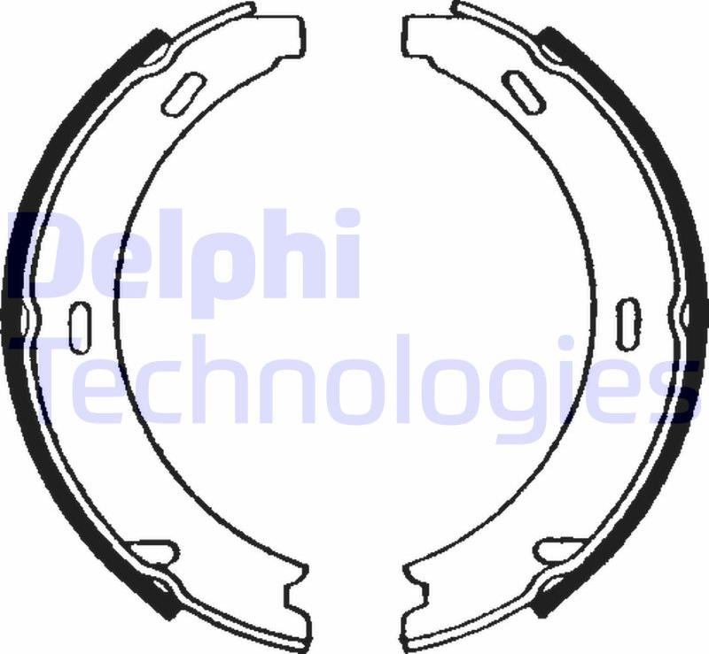 Delphi LS1637 — Zestaw szczęk hamulcowych, hamulec postojowy