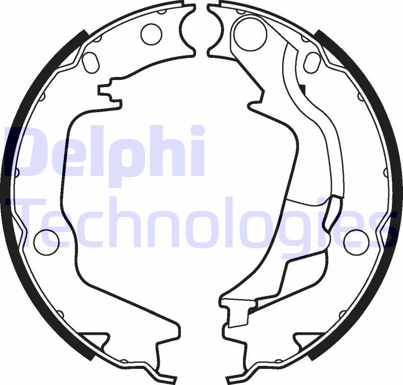 Delphi LS2011 — Zestaw szczęk hamulcowych, hamulec postojowy