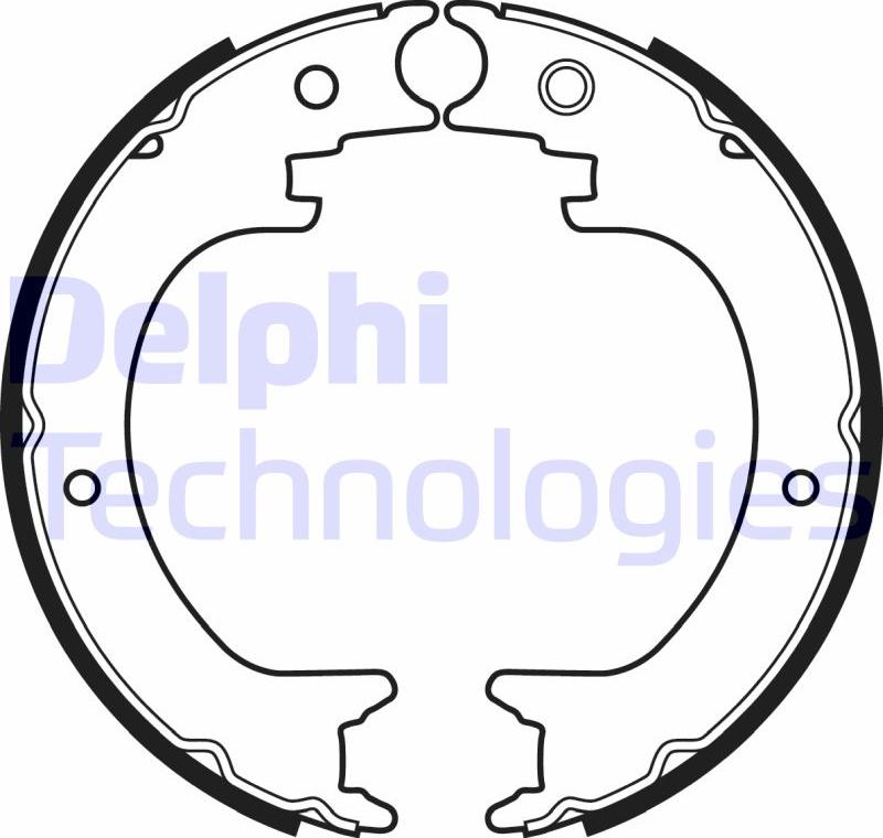Delphi LS2082 — Zestaw szczęk hamulcowych, hamulec postojowy