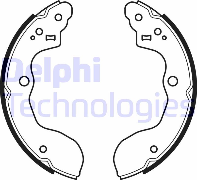Delphi LS2071 — Zestaw szczęk hamulcowych