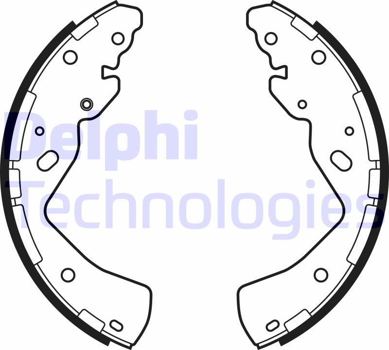 Delphi LS2143 — Zestaw szczęk hamulcowych
