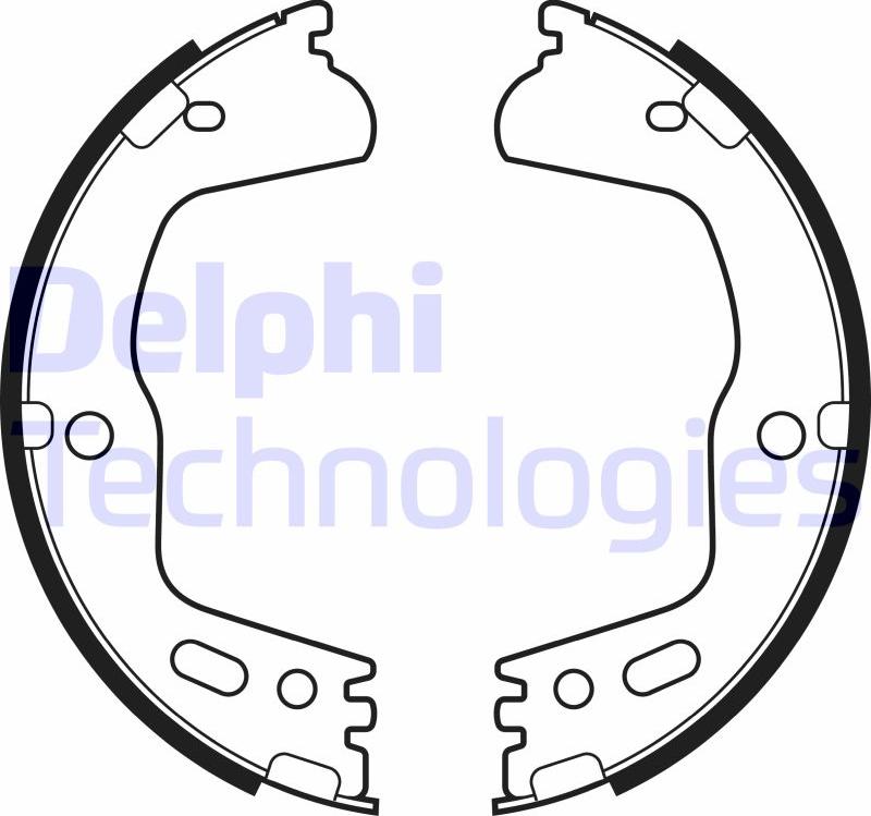 Delphi LS2155 — Zestaw szczęk hamulcowych, hamulec postojowy
