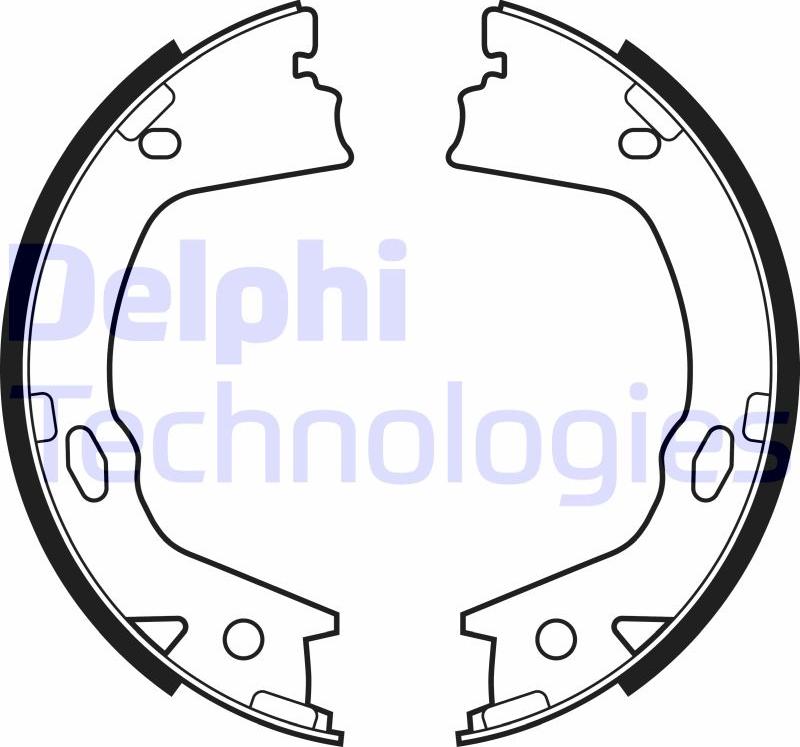 Delphi LS2153 — Zestaw szczęk hamulcowych, hamulec postojowy