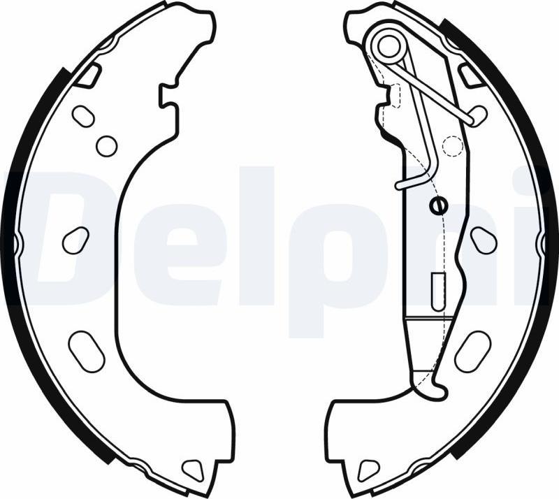Delphi LS2167 — Zestaw szczęk hamulcowych