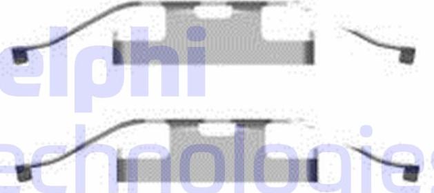 Delphi LX0596 — Zestaw akcesoriów, klocki hamulcowe