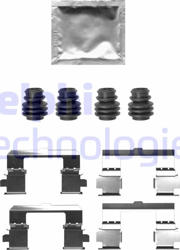 Delphi LX0697 — Zestaw akcesoriów, klocki hamulcowe