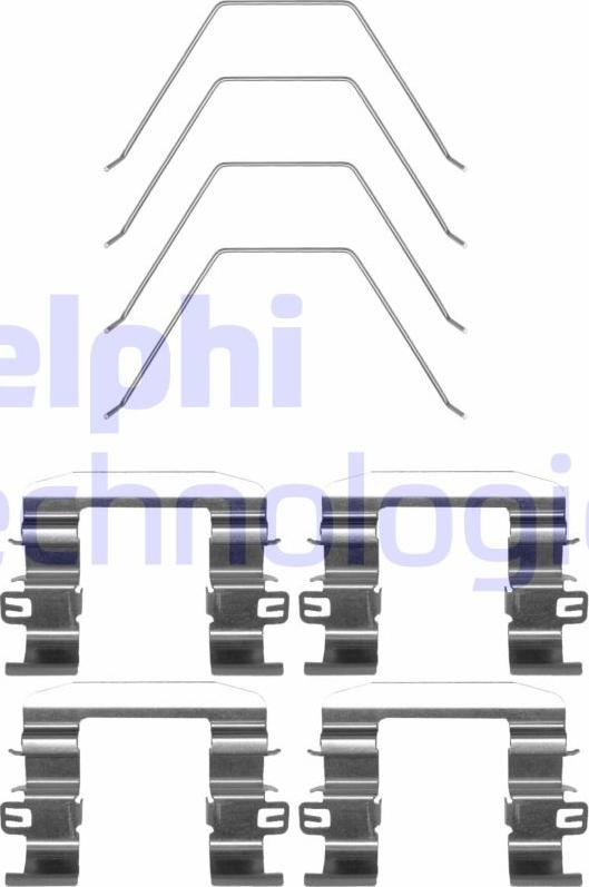 Delphi LX0669 — Zestaw akcesoriów, klocki hamulcowe