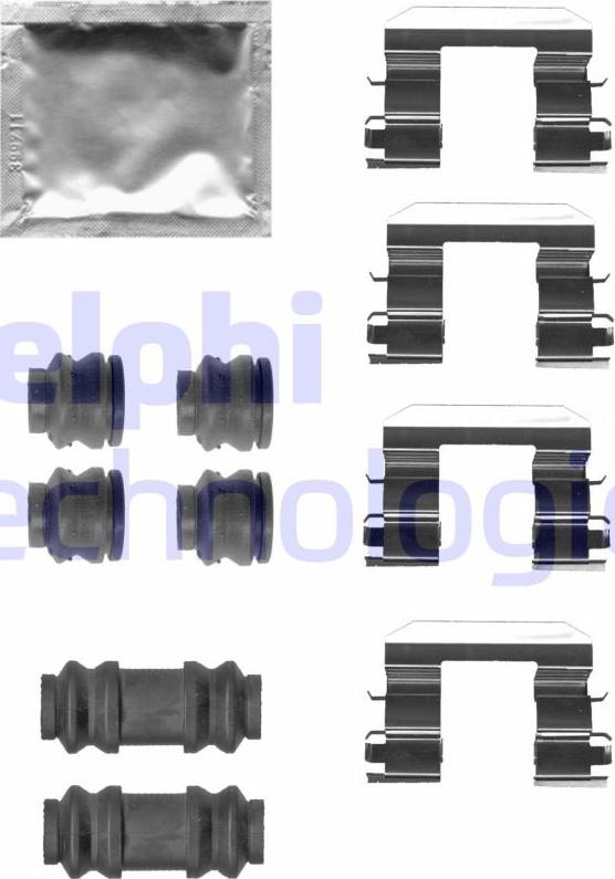 Delphi LX0680 — Zestaw akcesoriów, klocki hamulcowe