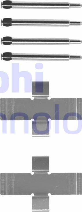 Delphi LX0006 — Zestaw akcesoriów, klocki hamulcowe