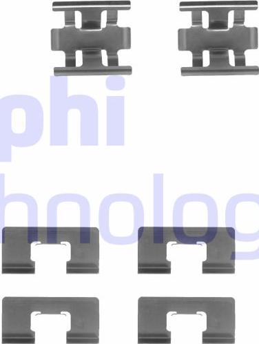 Delphi LX0196 — Zestaw akcesoriów, klocki hamulcowe