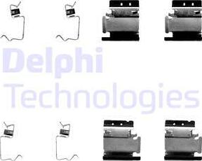 Delphi LX0324 - Zestaw akcesoriów, klocki hamulcowe