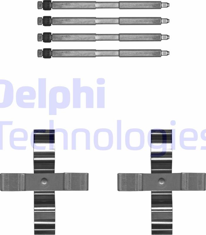 Delphi LX0703 — Zestaw akcesoriów, klocki hamulcowe
