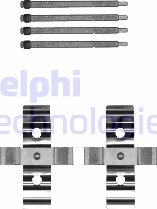 Delphi LX0702 — Zestaw akcesoriów, klocki hamulcowe