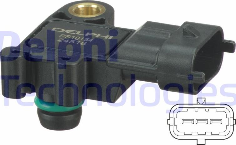 Delphi PS10154 - CZUJNIK CIŚN. POWIETRZA FORD FOCUS III-MONDEO IV-RANGER 1.6-2.0-2.2 TDCI 11-