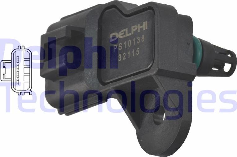Delphi PS10138 — Czujnik, ciśnienie w kolektorze dolotowym