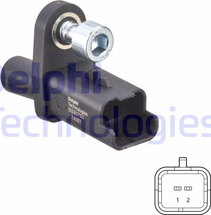 Delphi SS20760 — Czujnik, prędkość obrotowa koła