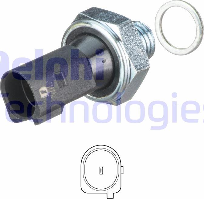 Delphi SW90056 - Czujnik ciśnienia oleju