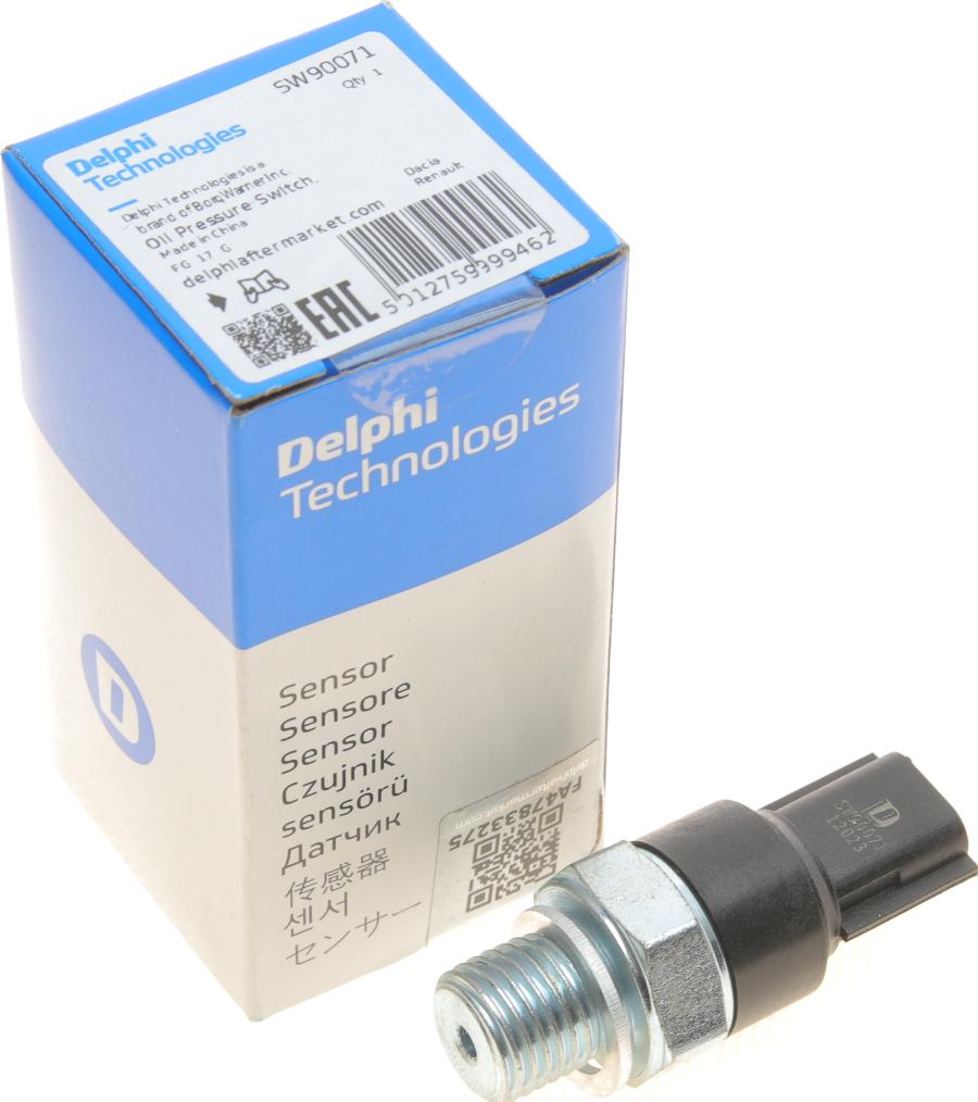 Delphi SW90071 — Czujnik, ciśnienie oleju