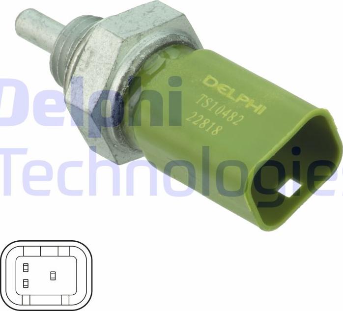 Delphi TS10482 - Czujnik temperatury płynu chłodzącego