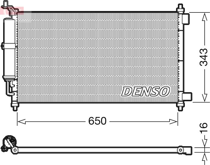 Denso DCN46020 — Skraplacz, klimatyzacja