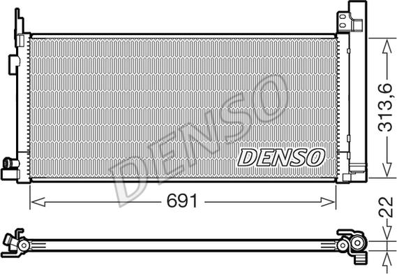 Denso DCN50124 — Skraplacz, klimatyzacja
