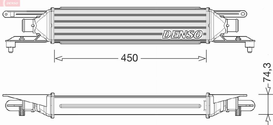 Denso DIT01007 - Chłodnica powietrza dolotowego