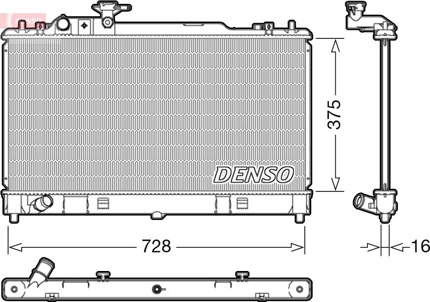 Denso DRM44033 — Chłodnica, układ chłodzenia silnika