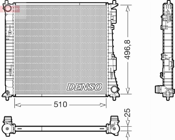 Denso DRM43017 — Chłodnica, układ chłodzenia silnika