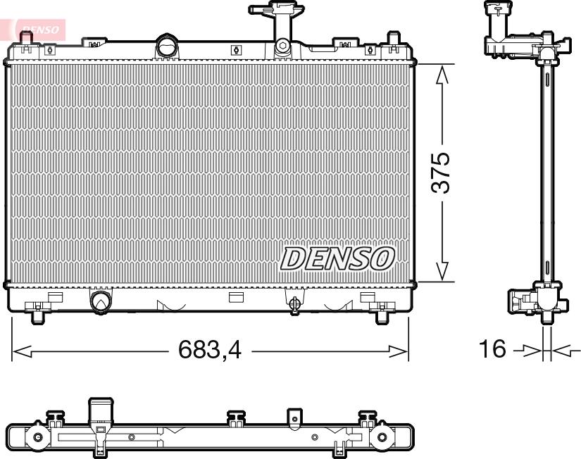 Denso DRM47038 - Chłodnica silnika