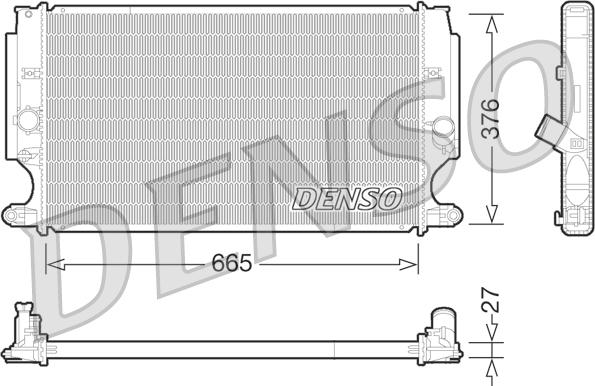 Denso DRM50072 — Chłodnica, układ chłodzenia silnika