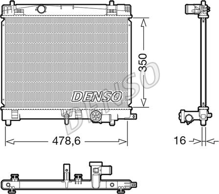 Denso DRM50137 — Chłodnica, układ chłodzenia silnika